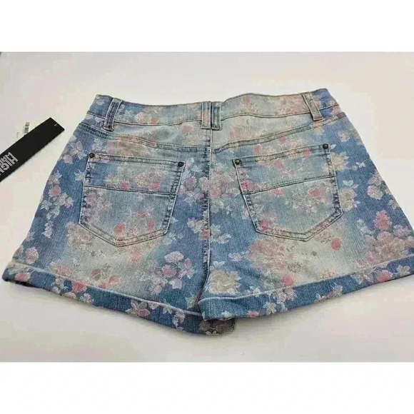 Tinseltown Women's Size 8 High Waist Floral Denim Short NWT - Picture 6 of 6
